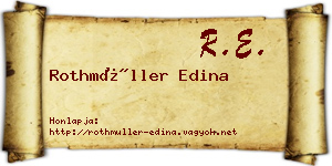 Rothmüller Edina névjegykártya